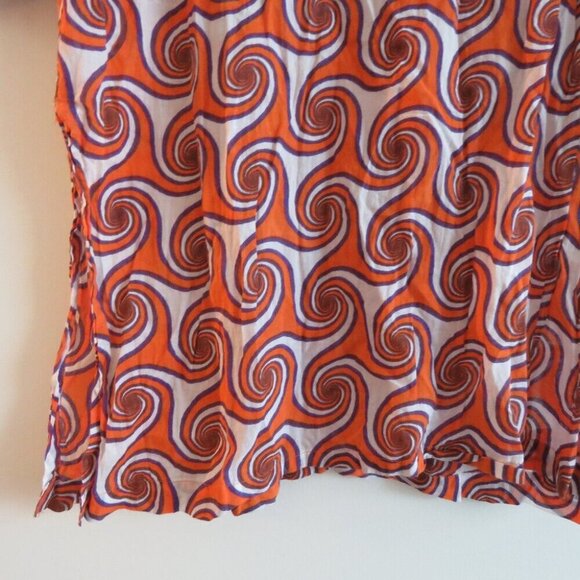 GRETCHEN SCOTT DESIGNS Abstract Geometric Retro Cotton Long Tunic Top - Size M - Picture 15 of 15